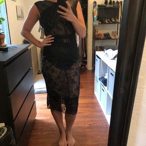 Sexy cocktail dress with lace panels